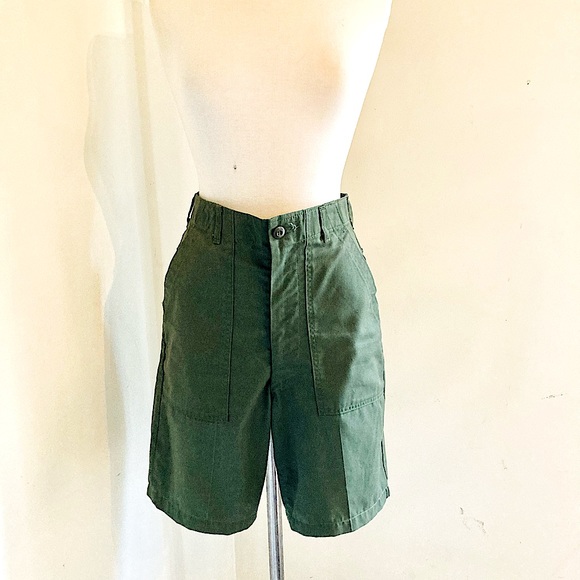 USA Army Fatigue Shorts-Green